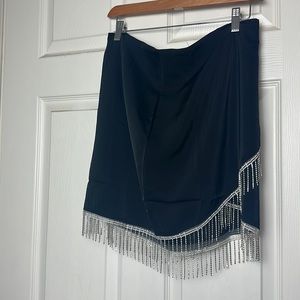 Lulus rhinestone satin skirt